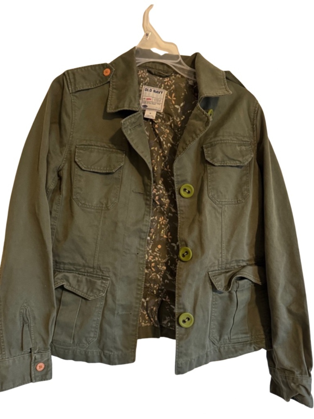 Old Navy Green Pocket Button Jacket Size Medium